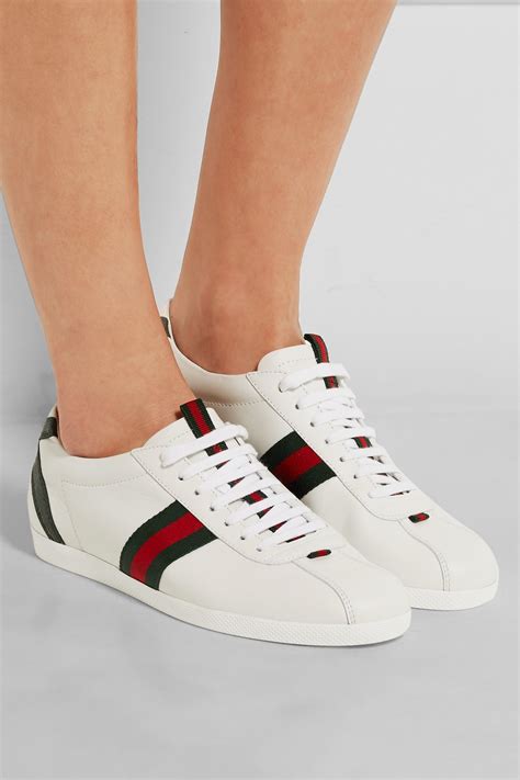 gucci snake white sneakers|Gucci ace embellished leather sneakers.